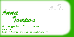 anna tompos business card